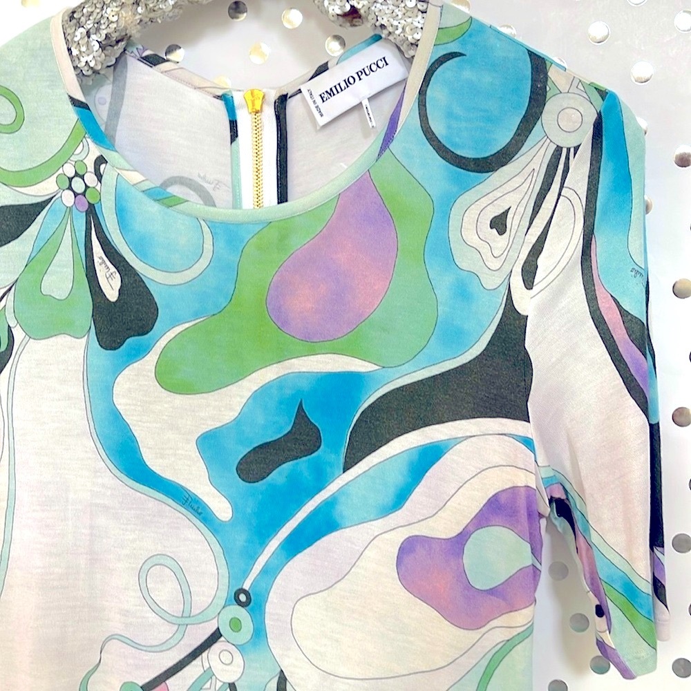 NWOT authentic Emilio Pucci Multicolor Abstract Blouse